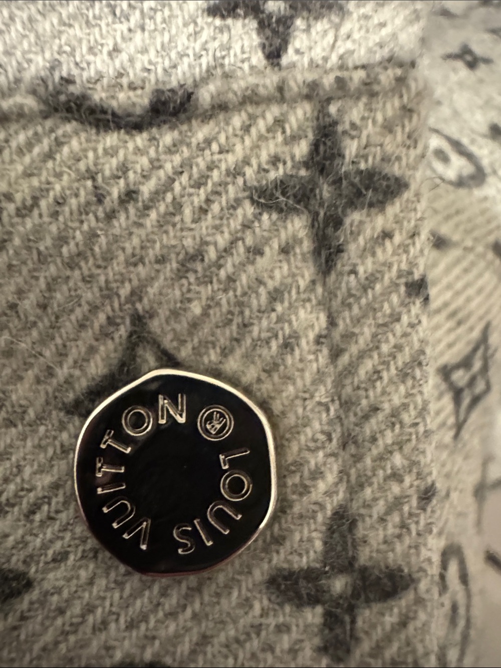 Louis Vuitton Grey Monogram Zip-Up Hoodie - Picture 6 of 7